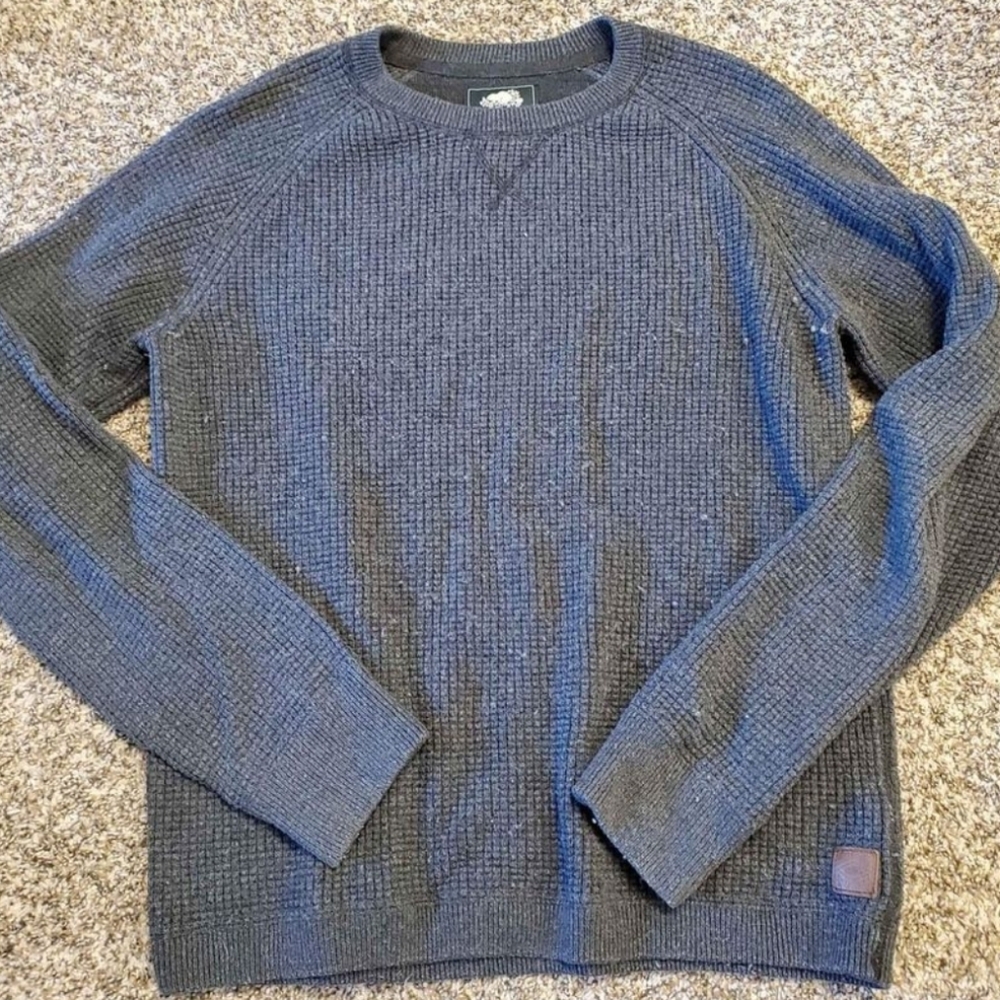 Root's Men's Grey Wool Sweater
